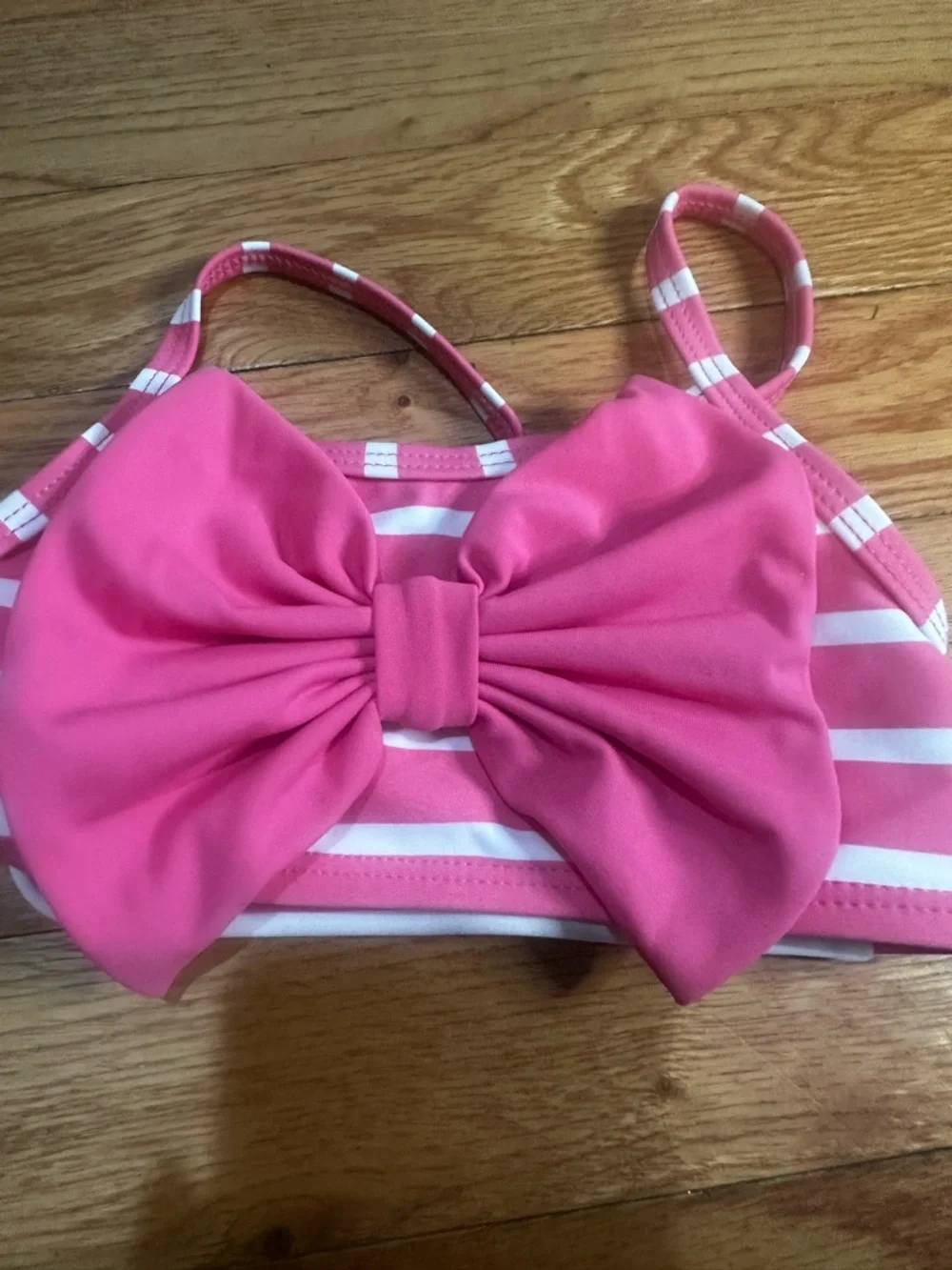 Ruffle Butts Pink & White Striped 2 Pc Bathing Suit Baby Girl 18-24 Months‎